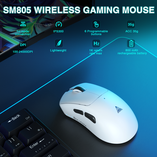 SOLAKAKA SM805 – Lightweight Wireless Gaming Mouse