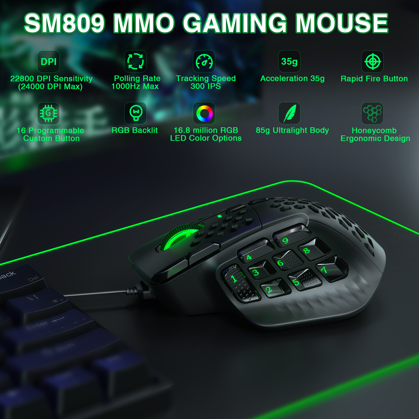 SM809 Wired Gaming Mouse