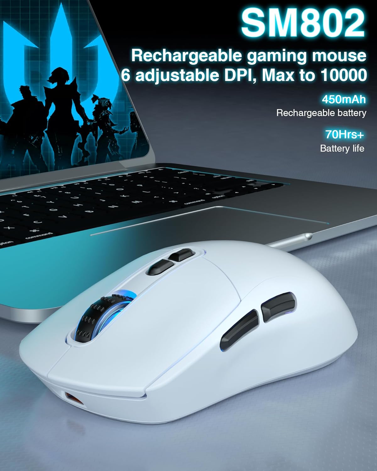 SOLAKAKA SM802 Wireless Gaming Mouse